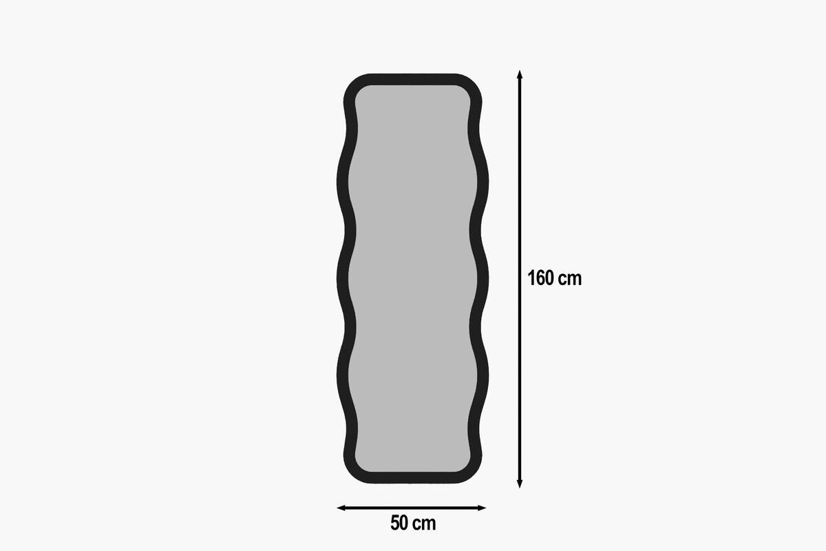 moebel17 Wandspiegel Arol schwarz B/H/T: ca. 50x160x2,5 cm