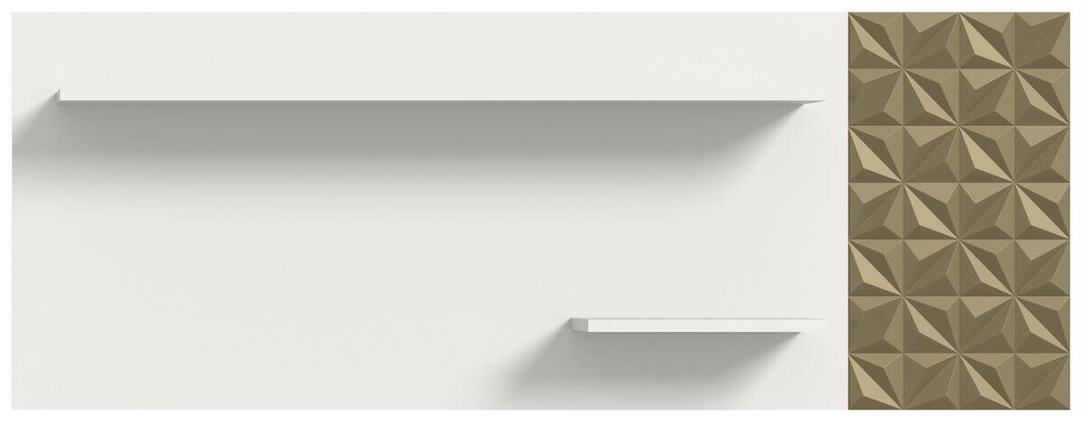 Wandboard Prisma weiß gold Optik B/H/T: ca. 140x53x17 cm Wandboard Prisma weiß gold Optik B/H/T: ca. 140x53x17 cm