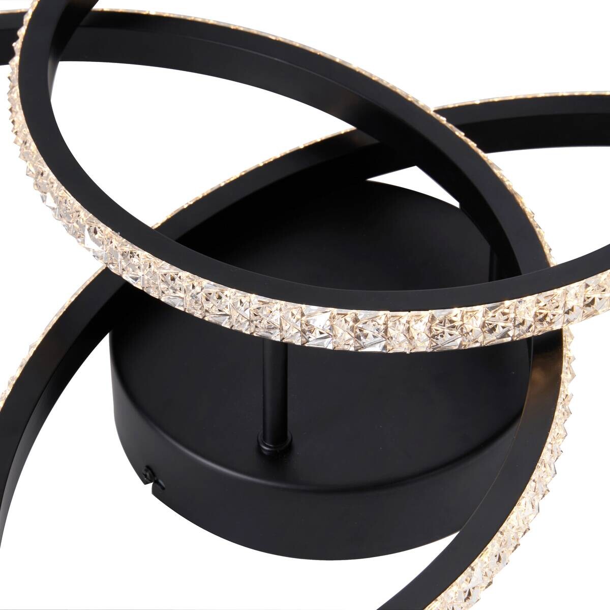 POCOline LED-Deckenleuchte Mica mattschwarz Metall Acryl B/H/L: ca. 50x12,5x77,5 cm