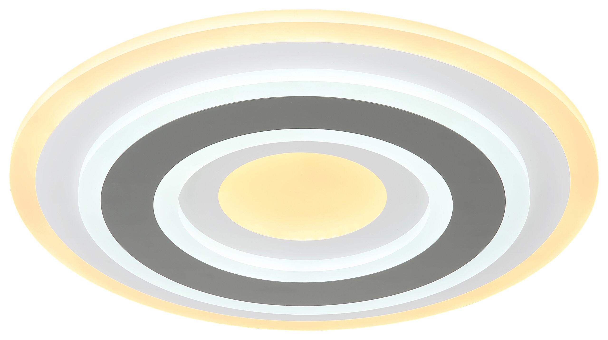 GLOBO Deckenleuchte Sabatino Opal weiß anthrazit Acryl Metall H/D: ca. 5,5x38 cm