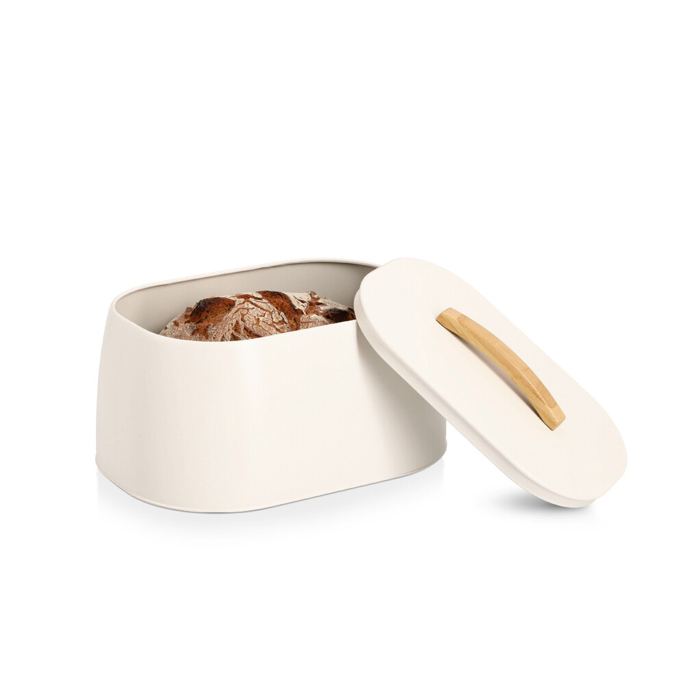 Zeller Brotkasten creme Metall B/H/L: ca. 23,5x18,3x33,5 cm