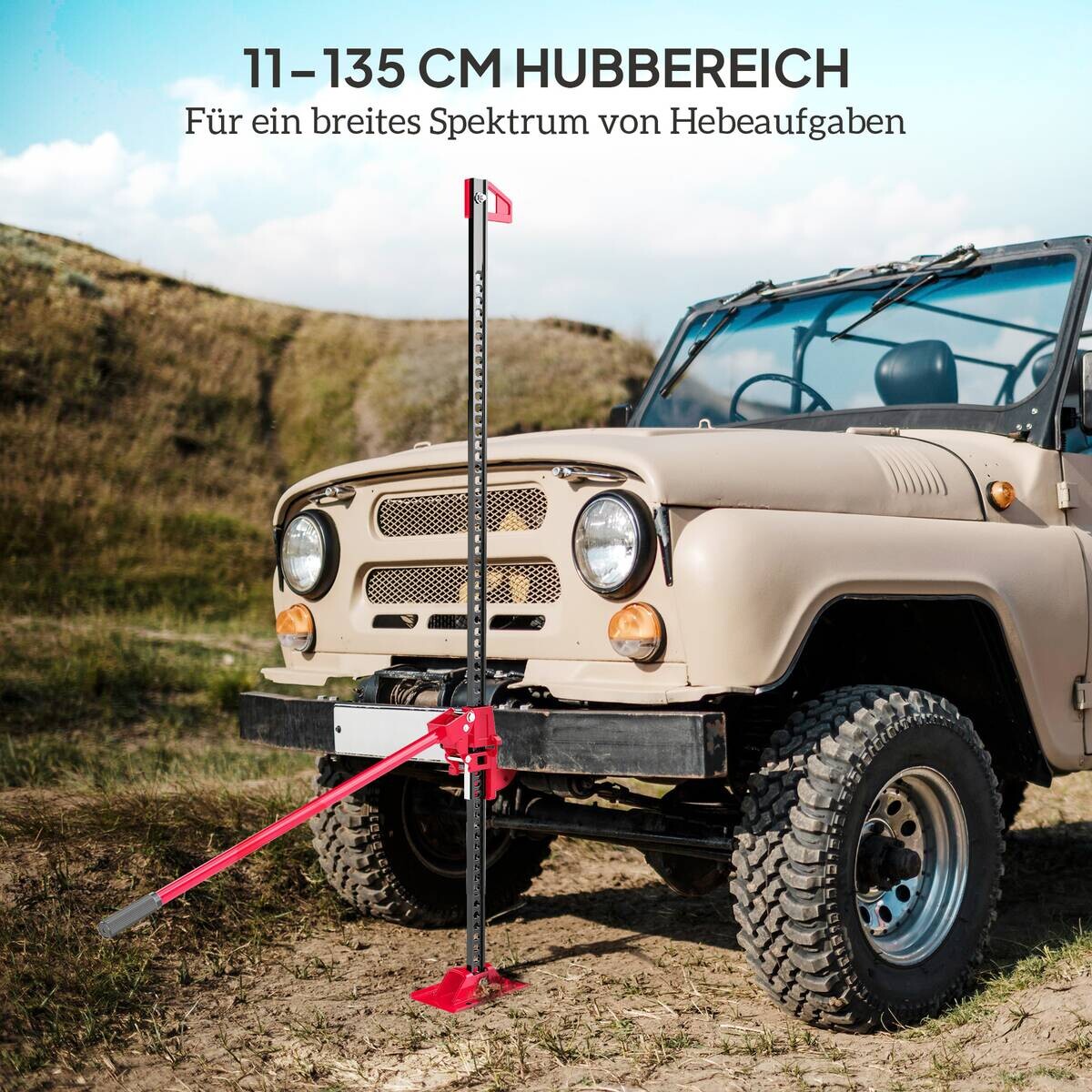 HOMCOM Wagenheber B/H/L: ca. 11,5x152,5x24,5 cm