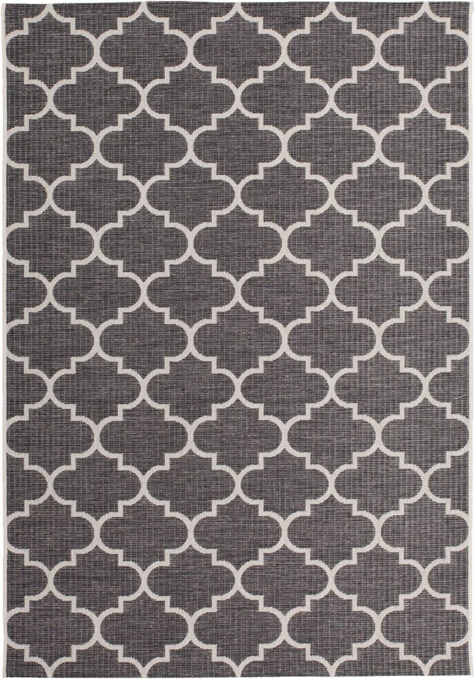 Kayoom Outdoorteppich Indonesia - Batu grau B/H/L: ca. 160x0,8x230 cm