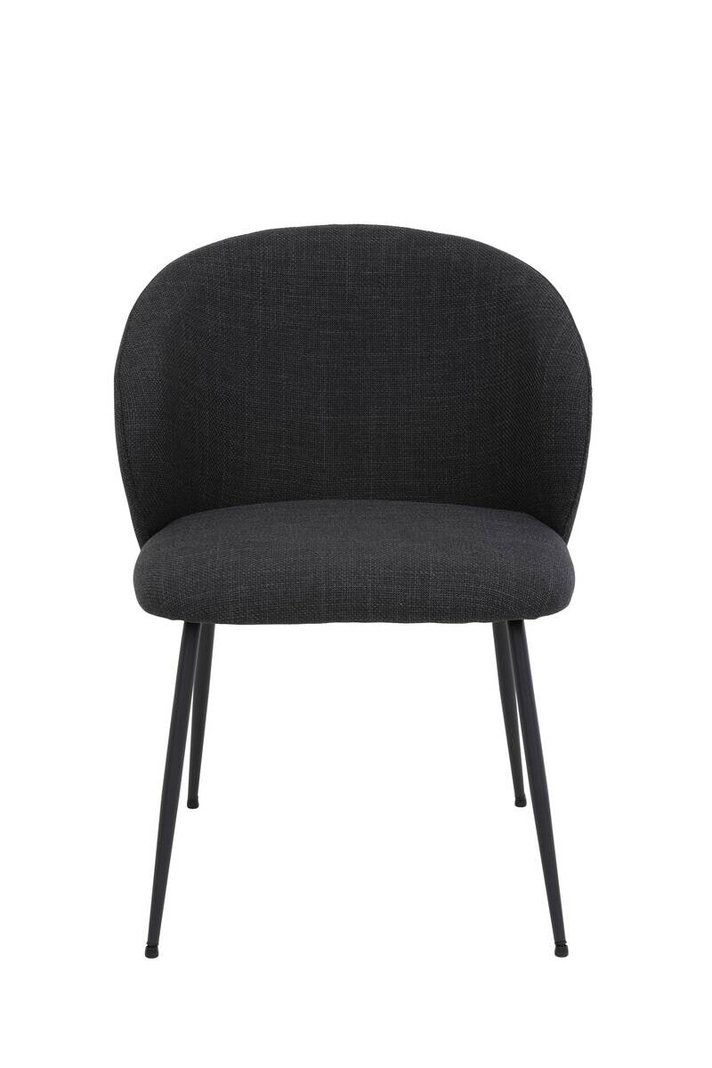 Stuhl Graz anthrazit schwarz Microfaser Metall