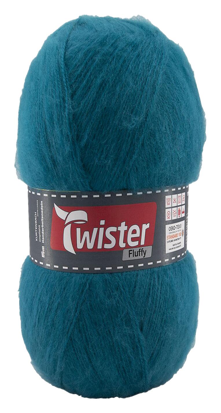 Twister Handstrickgarn Fluffy petrol L: ca. 16000 cm