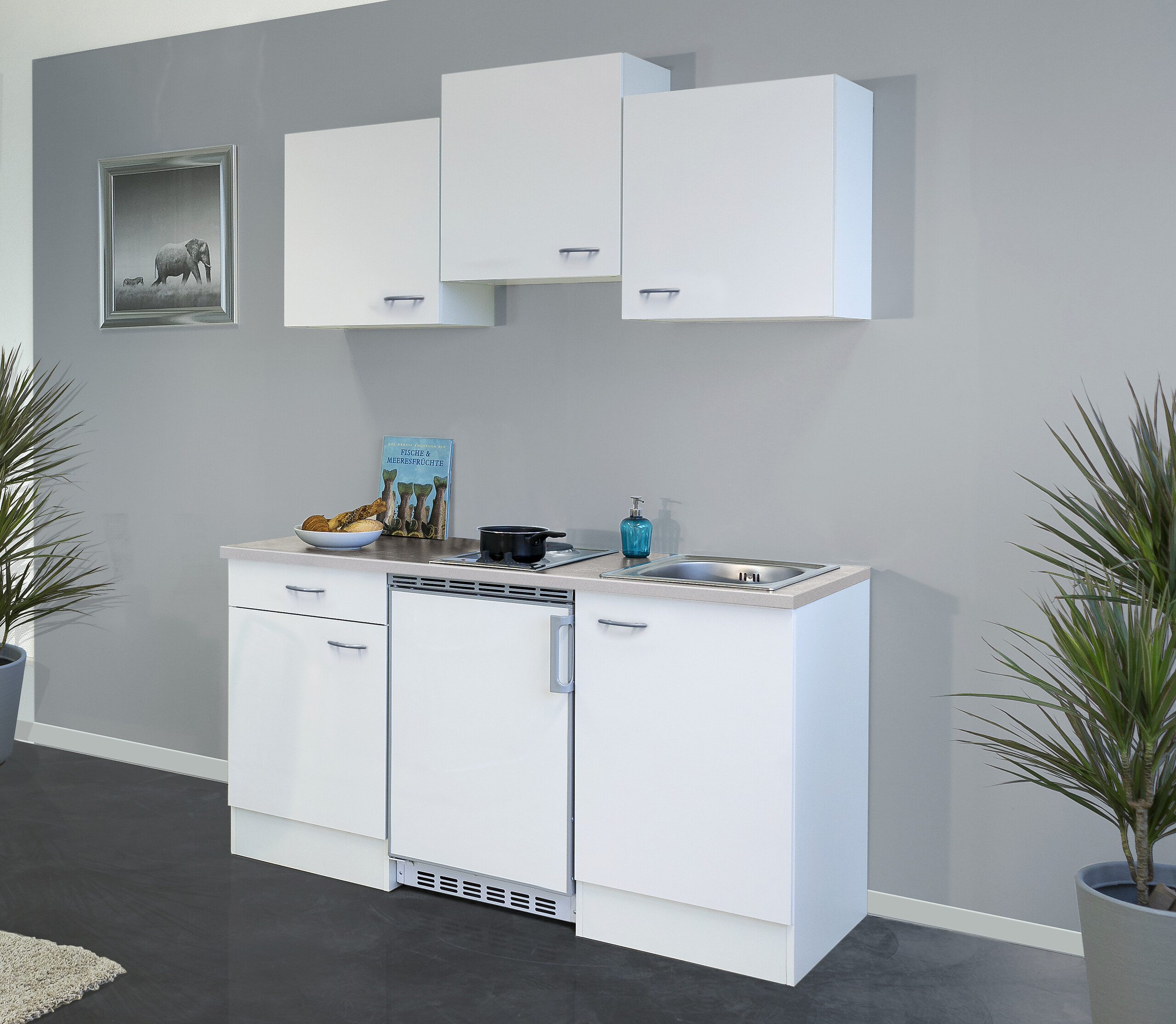 Küchenblock Wito weiß B/H/T: ca. 151x226x60 cm