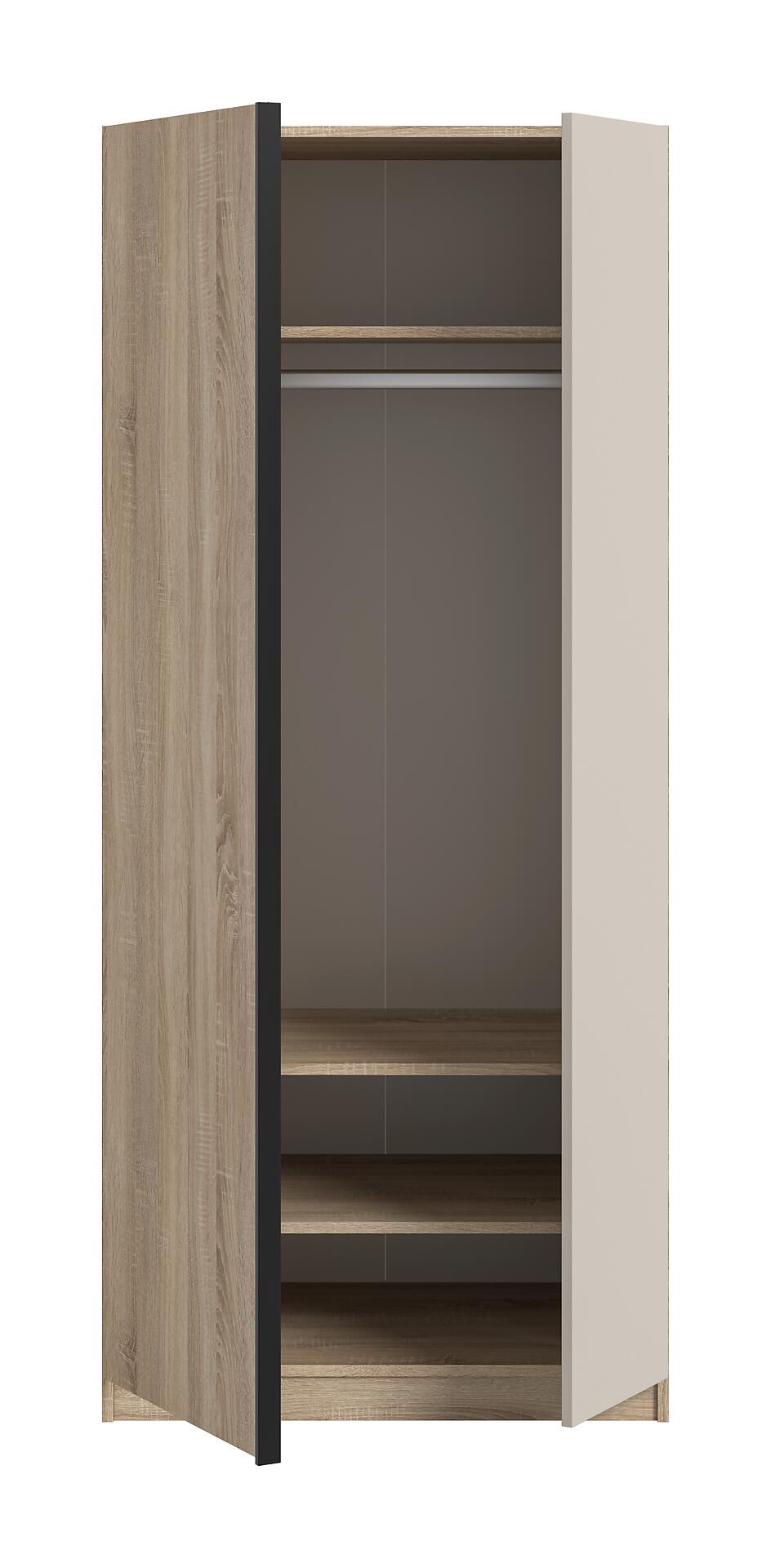 Kleiderschrank OAKLAND Eiche Sonoma Nachbildung Cashmere B/H/T: ca. 80x183x53 cm