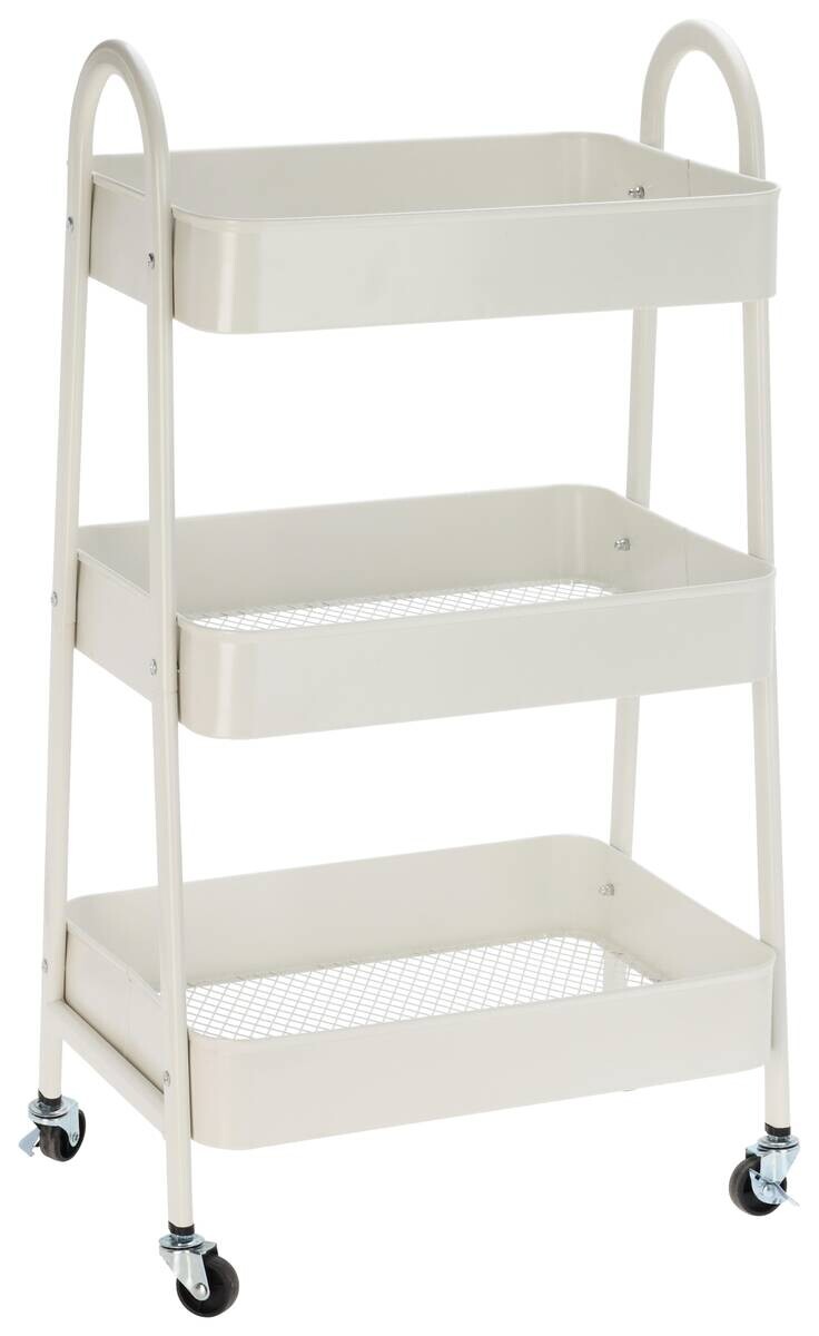 Küchentrolley weiß Stahl B/H/L: ca. 9x44x32 cm