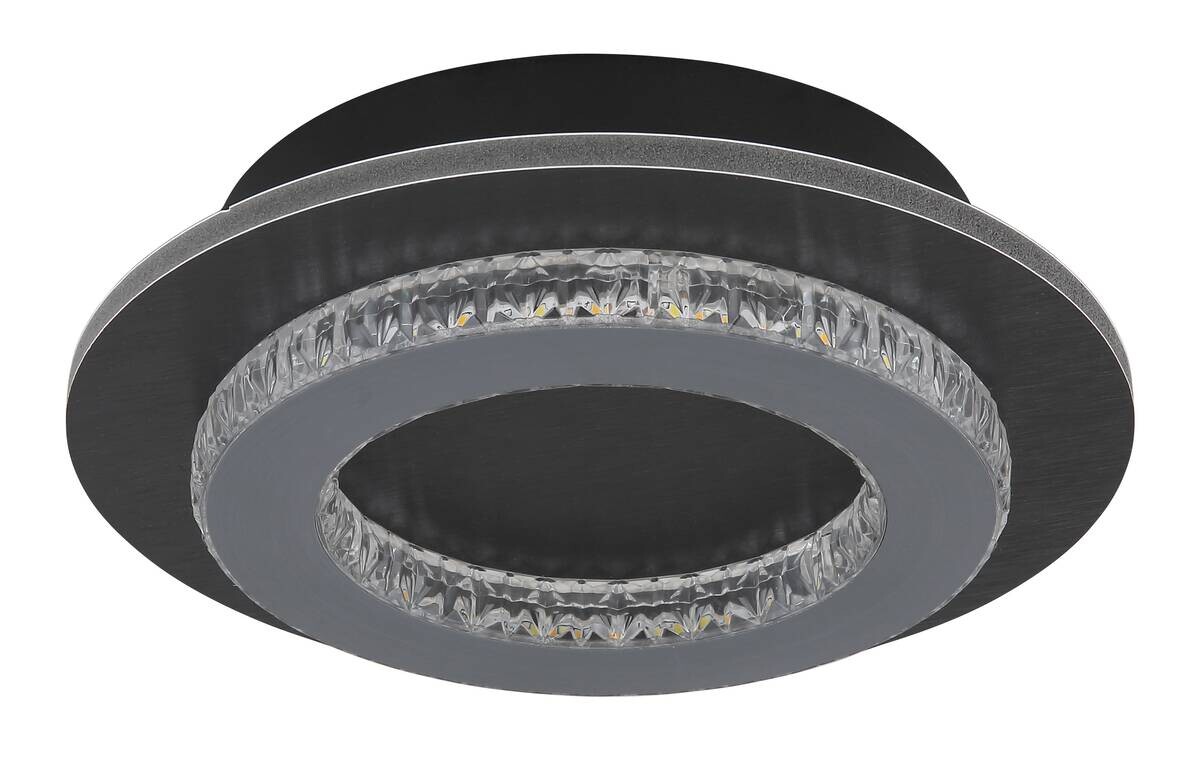 GLOBO LED-Deckenleuchte anthrazit mattschwarz hellgrau Kunststoff Metall H/D: ca. 5,5x20 cm 1 Brennstellen