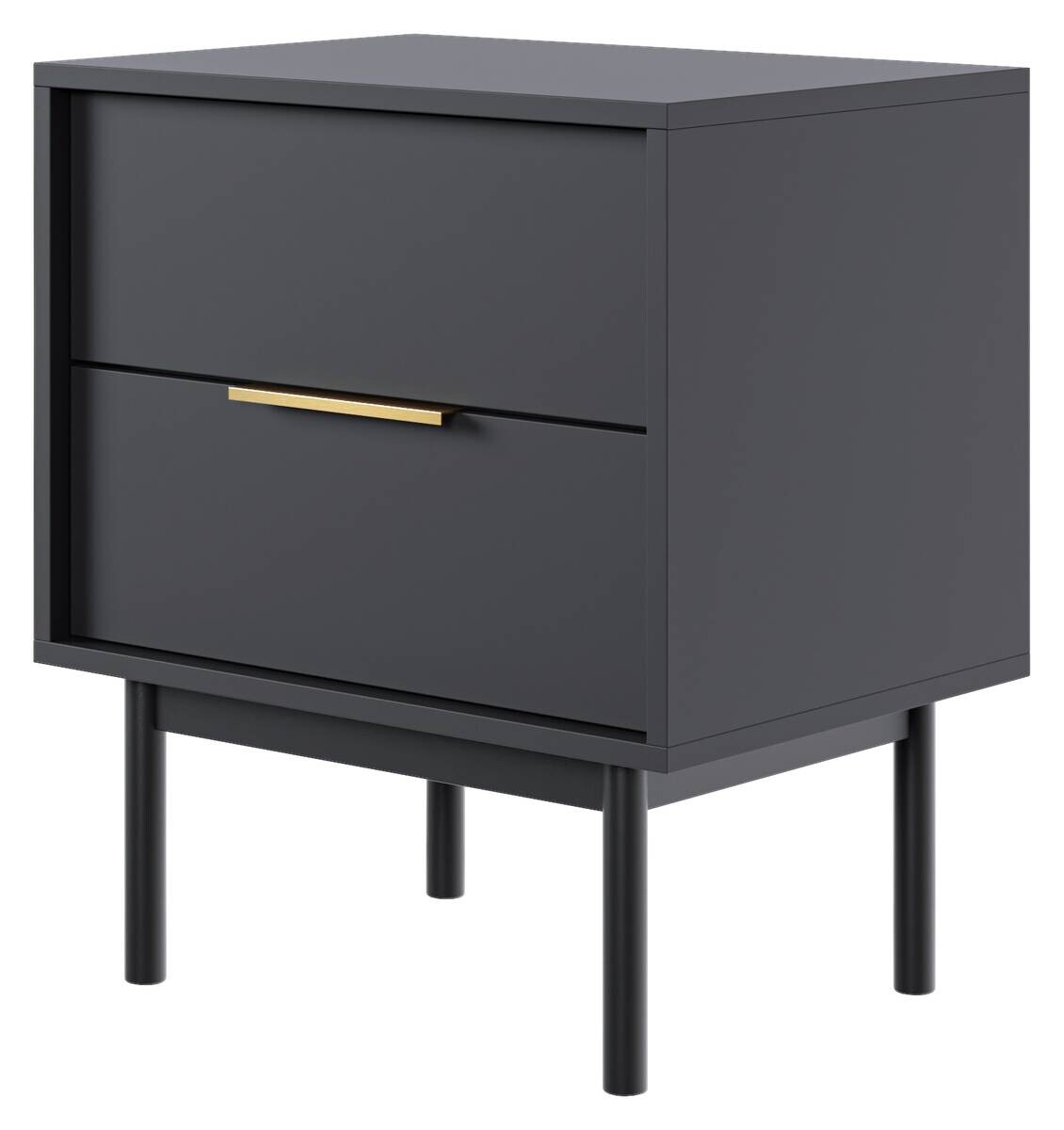 Nachtkonsole VIVA schwarz B/H/T: ca. 54x63x39 cm