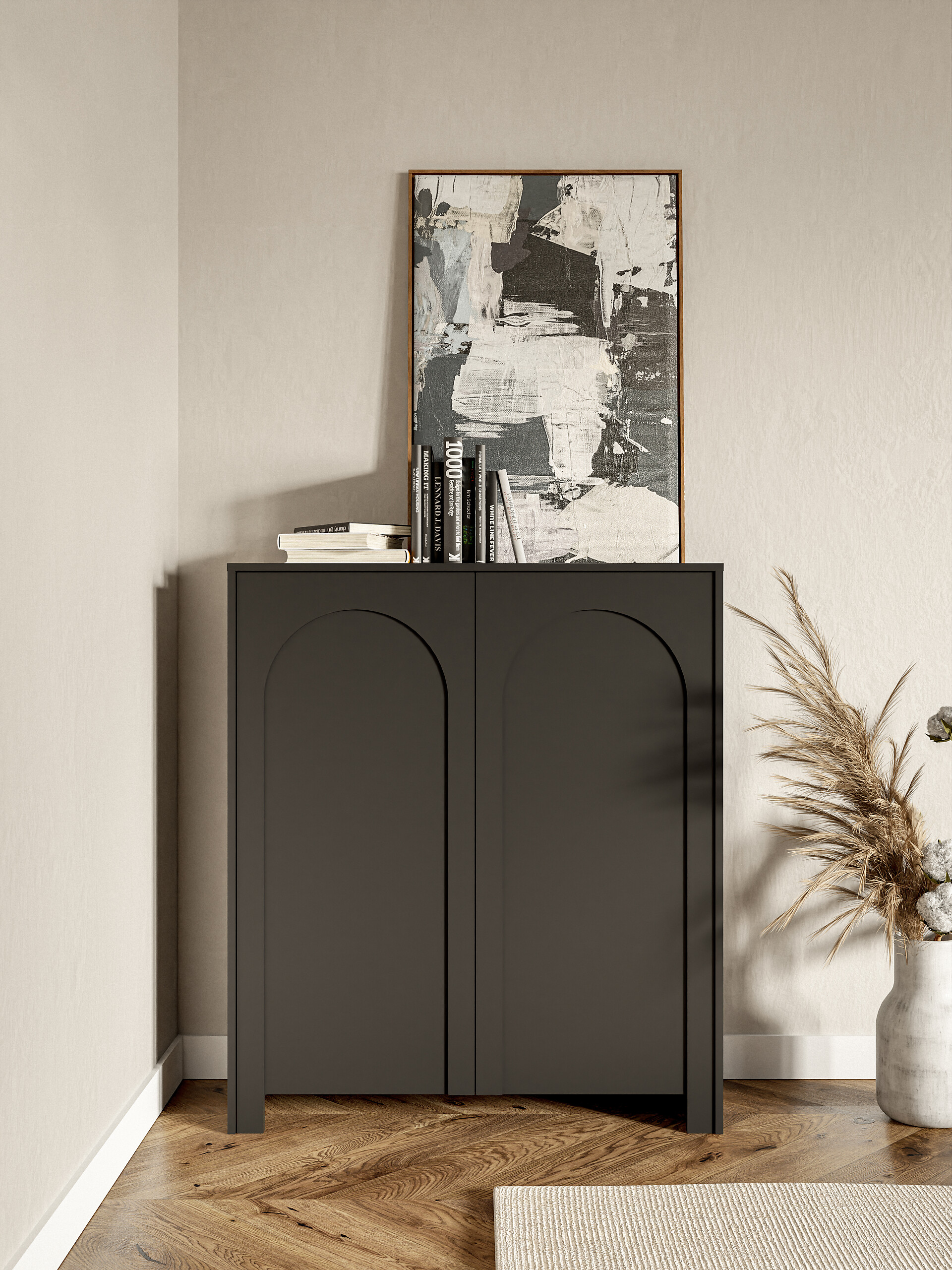 Kommode ARCO schwarz B/H/T: ca. 100x117x35 cm