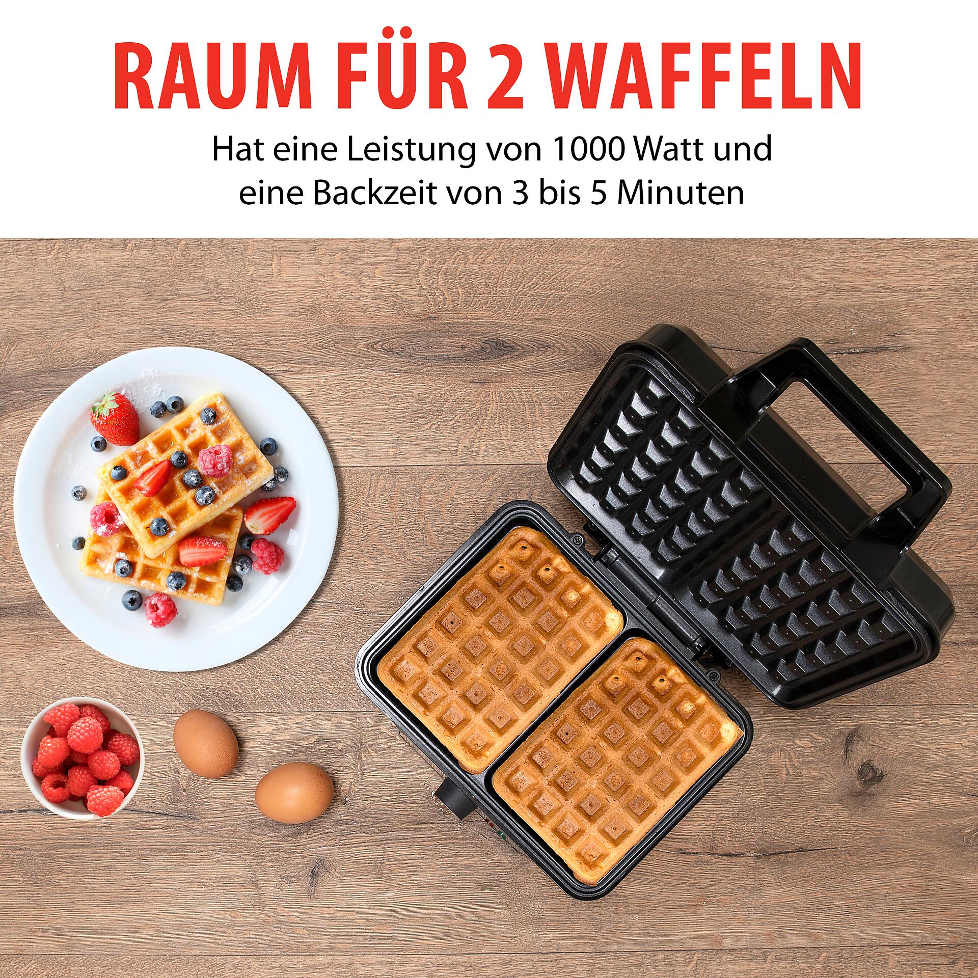 alpina Waffelautomat schwarz Alu B/H/L: ca. 24x10x24 cm