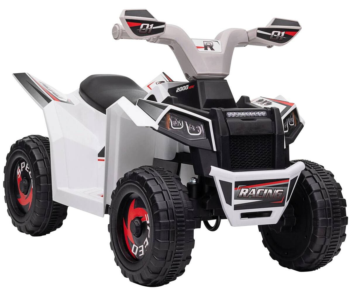 HOMCOM Elektroauto für Kinder weiß B/H/L: ca. 41,5x48,5x70 cm