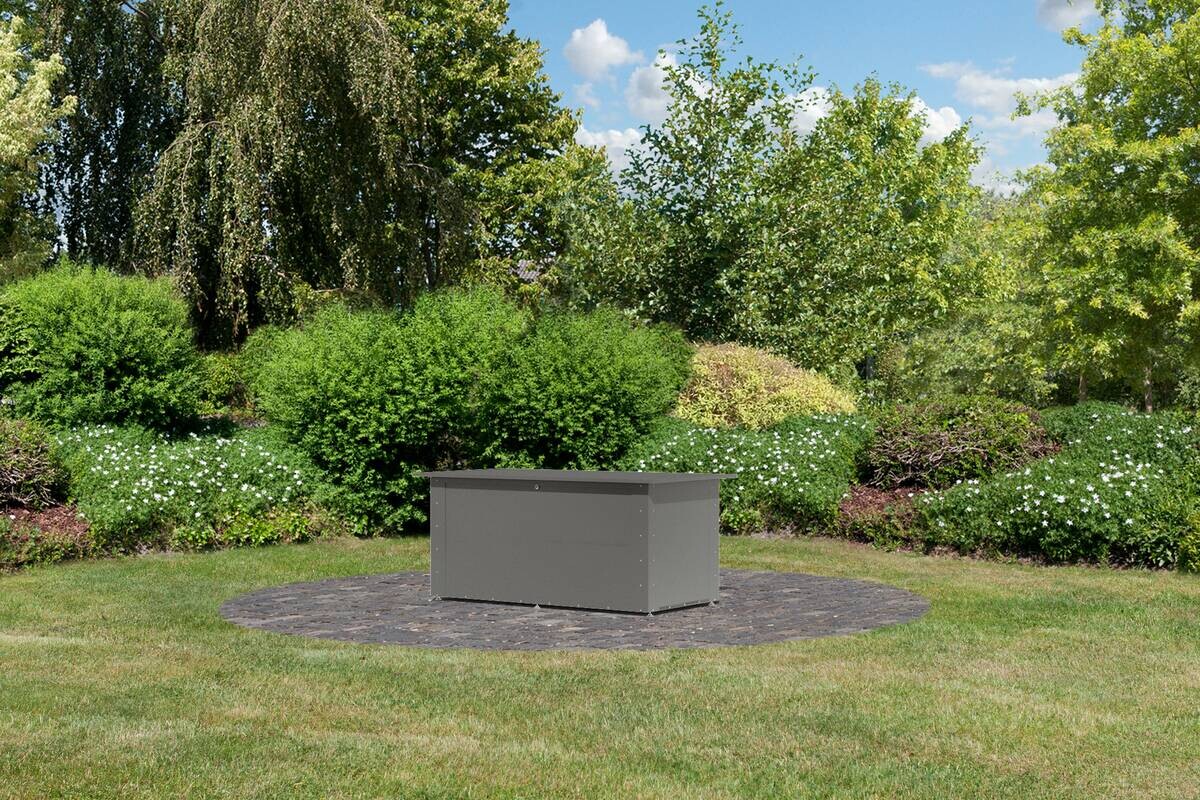 Karibu Metallbox Kailua 2 grau Metall B/H/T: ca. 160x71x79 cm