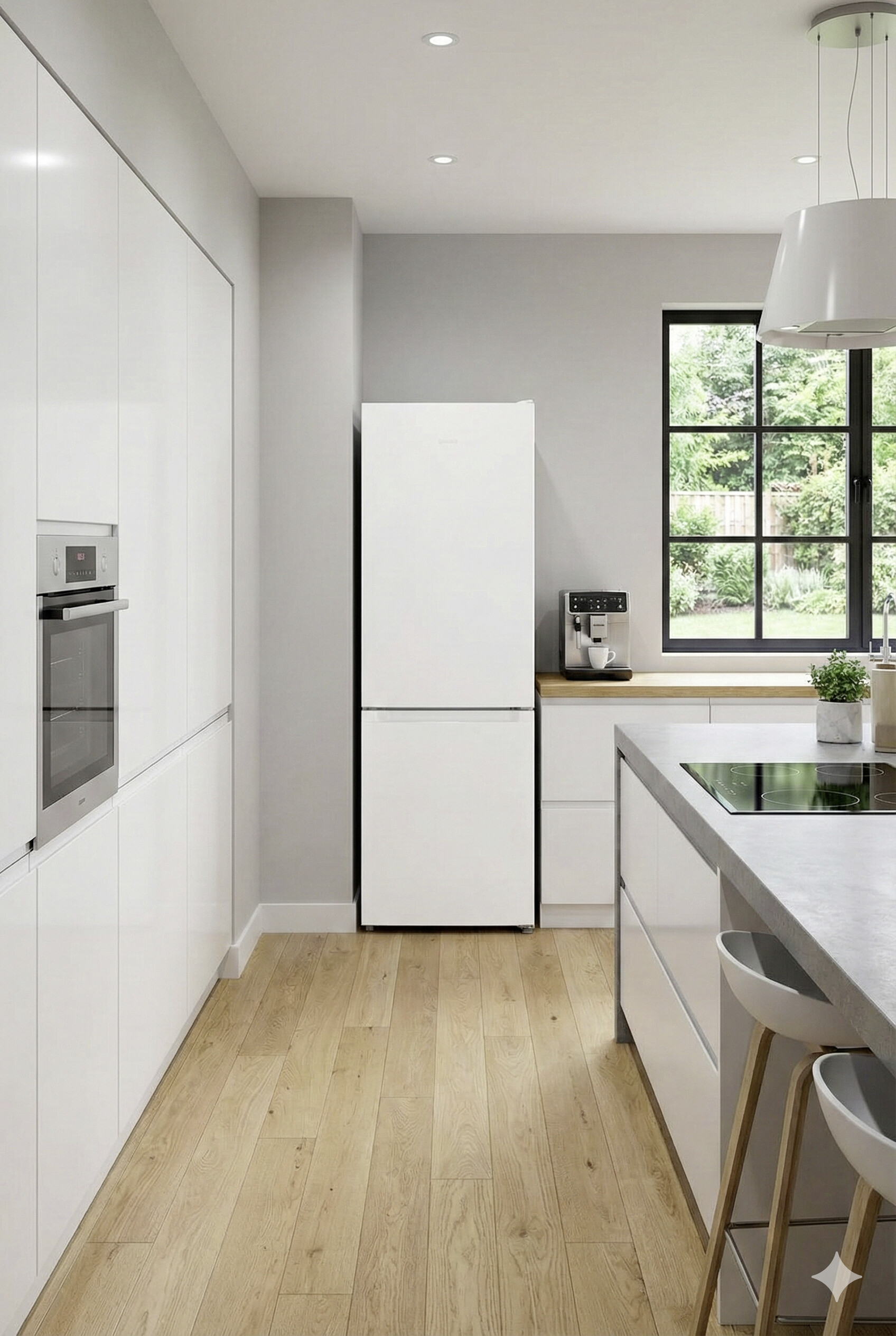 POCOline Kühl-/Gefrierkombination weiß B/H/T: ca. 59,6x185,5x59,5 cm