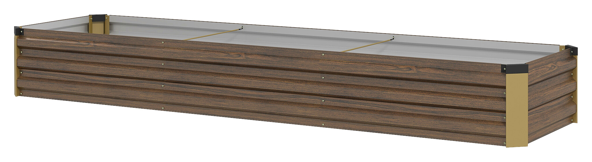 Outsunny Hochbeet braun Stahl B/H/L: ca. 60x30x240 cm