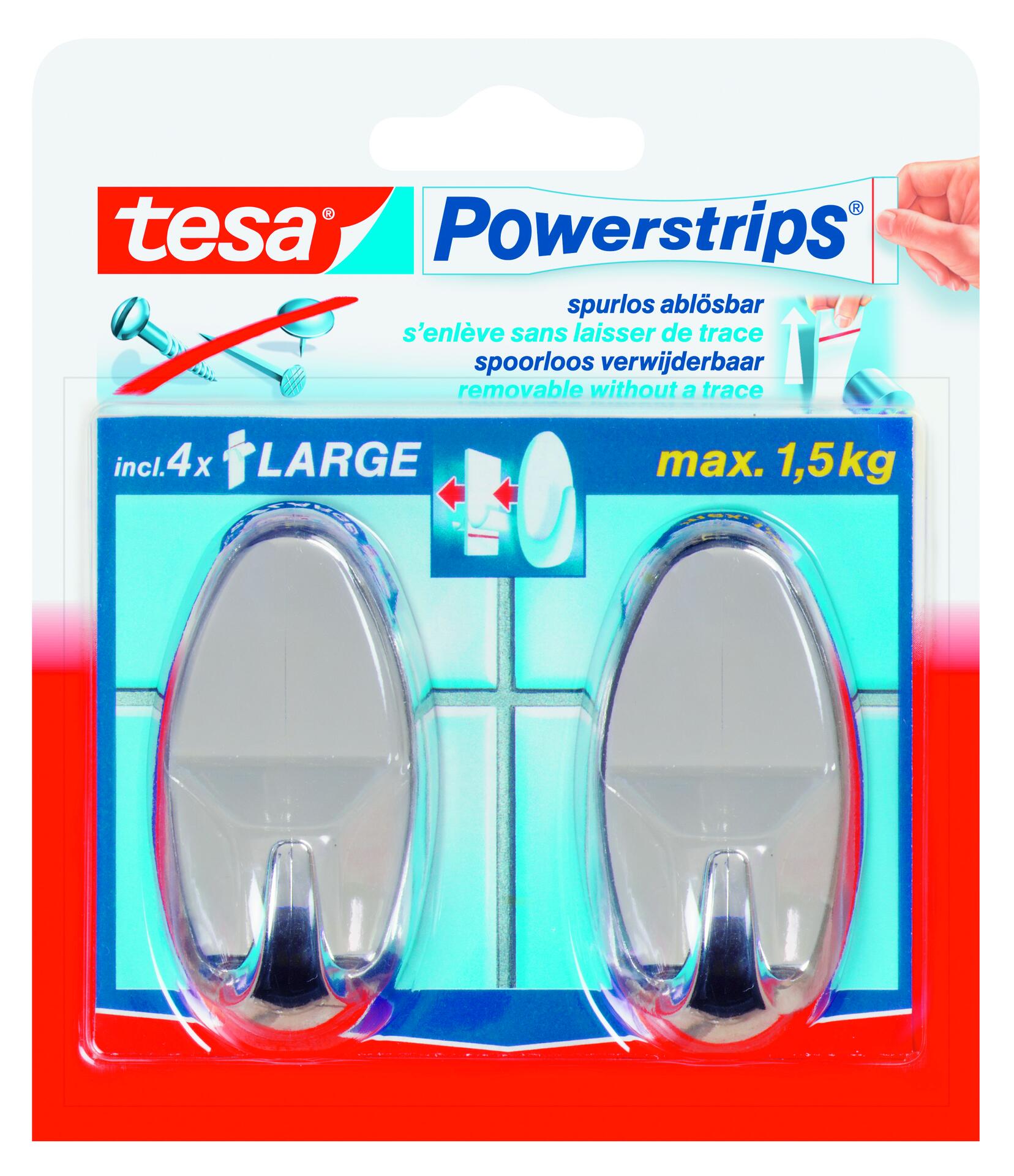 Powerstrips Chrom Kunststoff B/H/L: ca. 36,8x69,4x22,9 cm