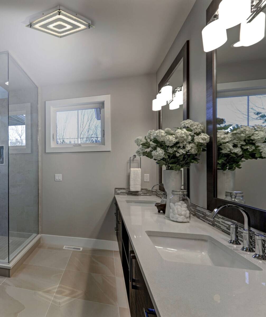 Näve Leuchten Deckenleuchte 1223742 Chrom Glas Metall B/H/T: ca. 24x6x24 cm null 1 Brennstellen