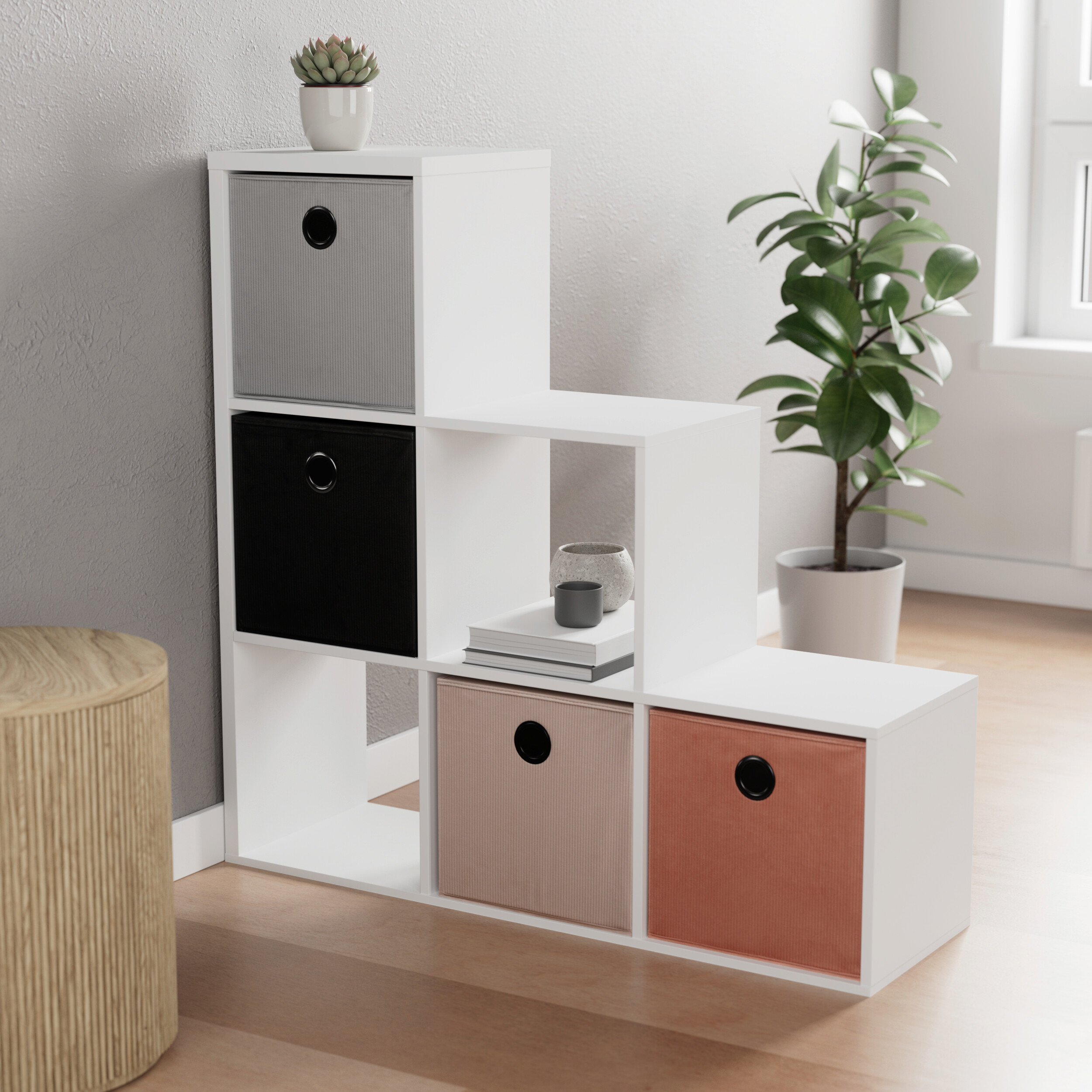 Stufenregal Max Step weiß B/H/T: ca. 106x107x33 cm Stufenregal Max Step weiß B/H/T: ca. 106x107x33 cm