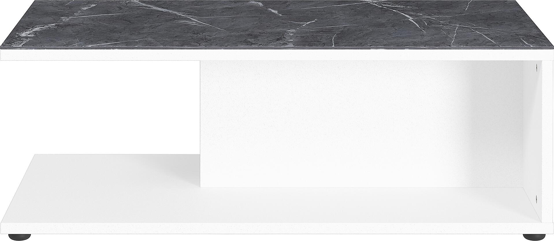 Couchtisch California weiß Marmoroptik Nachbildung B/H/T: ca. 109x39x59 cm Couchtisch California weiß Marmoroptik Nachbildung B/H/T: ca. 109x39x59 cm
