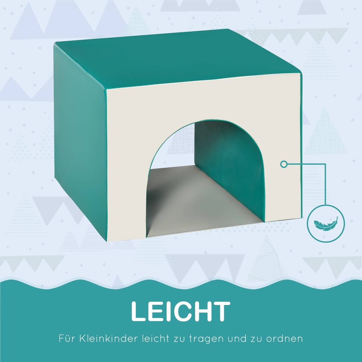 HOMCOM Kinder Bausteine 4er Set B/H/L: ca. 50x150x39 cm