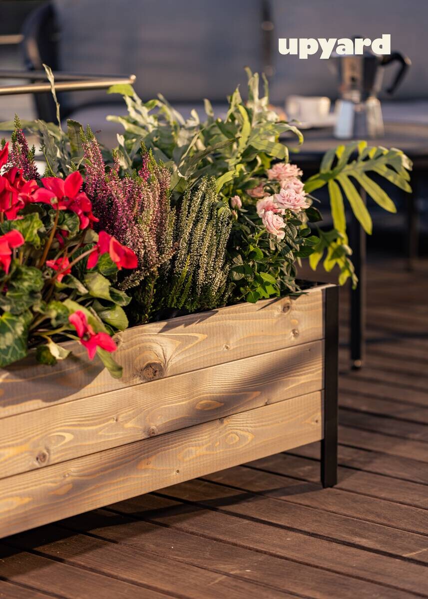 UPYARD Hochbeet MODERN grau Holz B/H/L: ca. 36x32x78 cm