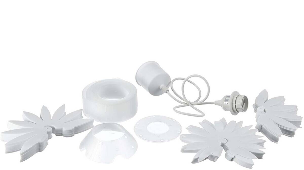 Näve Leuchten Pendelleuchte 7024923 weiß Kunststoff B/H/T: ca. 47x135x47 cm E27 1 Brennstellen