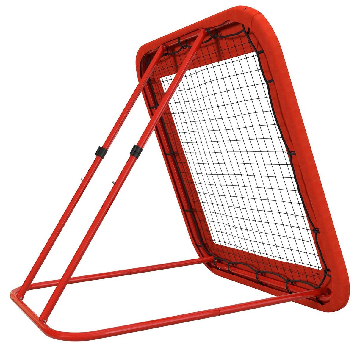 HOMCOM Fußball Rebounder rot Metall B/H/L: ca. 118x120x128 cm
