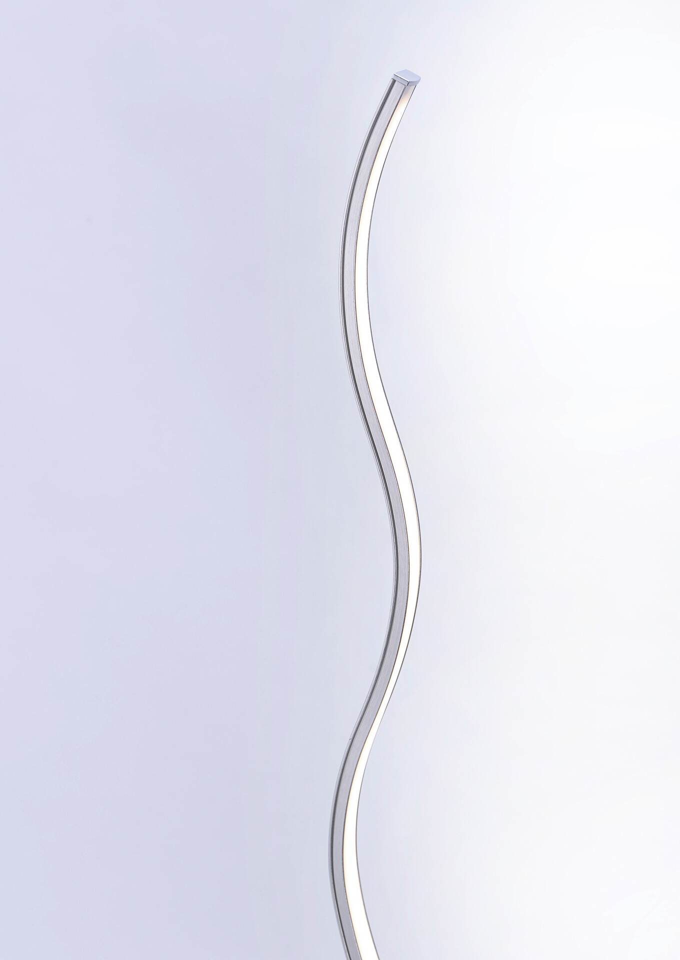 Just Light LED-Stehleuchte WAVE 15168-55 weiß stahlfarbig Metall Kunststoff B/H/T: ca. 14x120x14 cm 1 Brennstellen