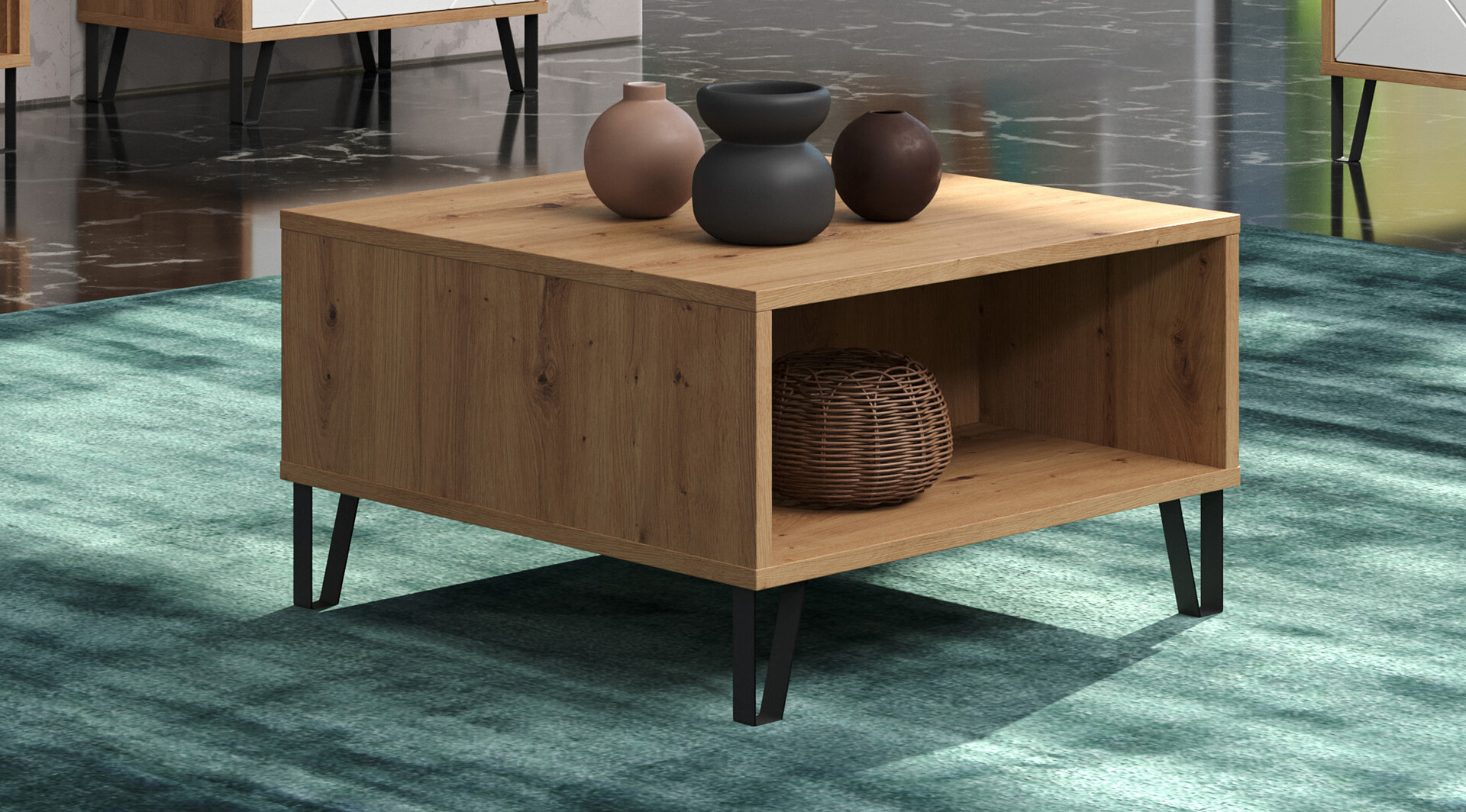 Trendteam Couchtisch Touch Eiche Artisan B/H/T: ca. 60x37x60 cm