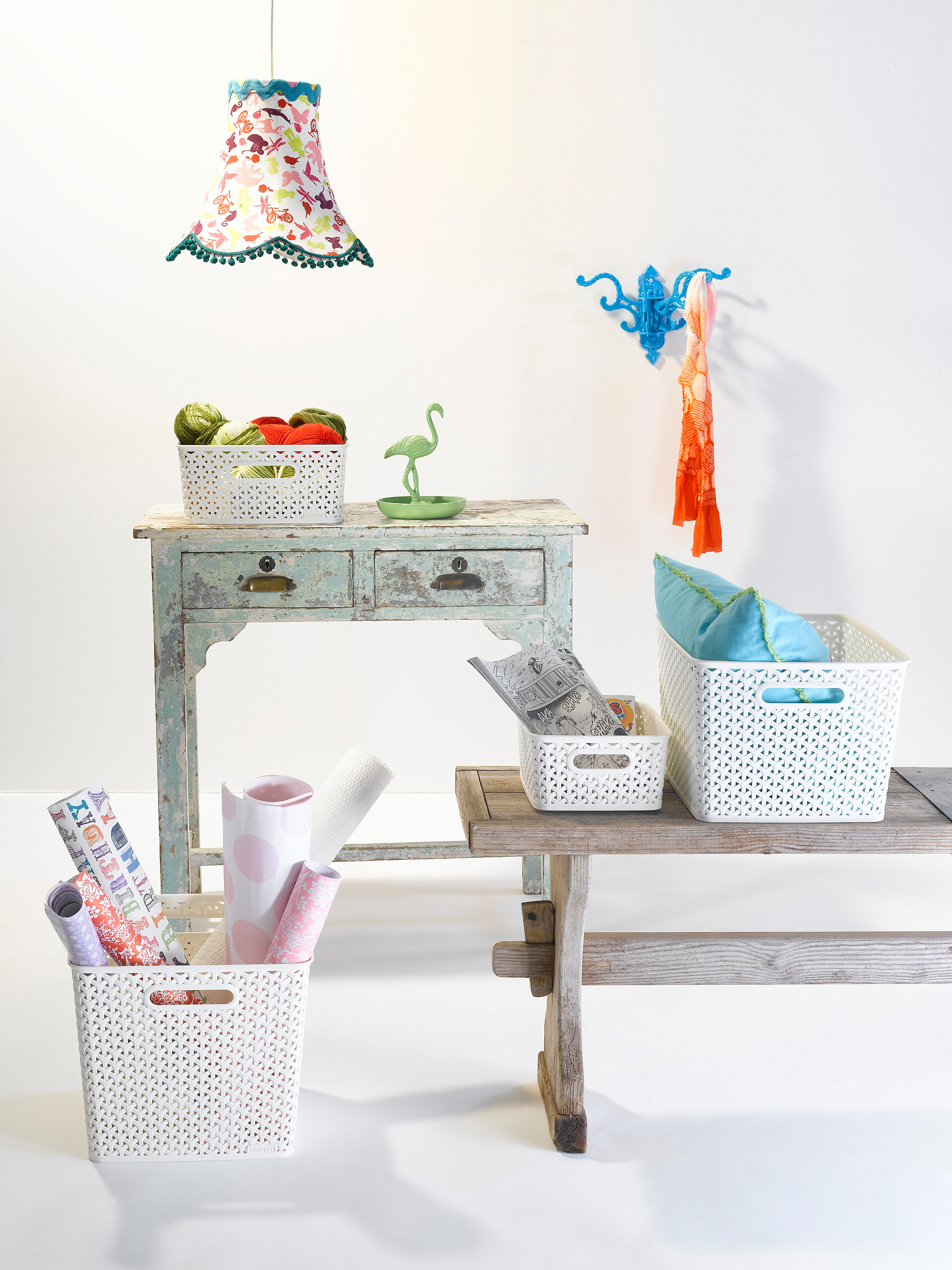 Curver Aufbewahrungskorb creme B/H/L: ca. 29,5x22x33,5 cm