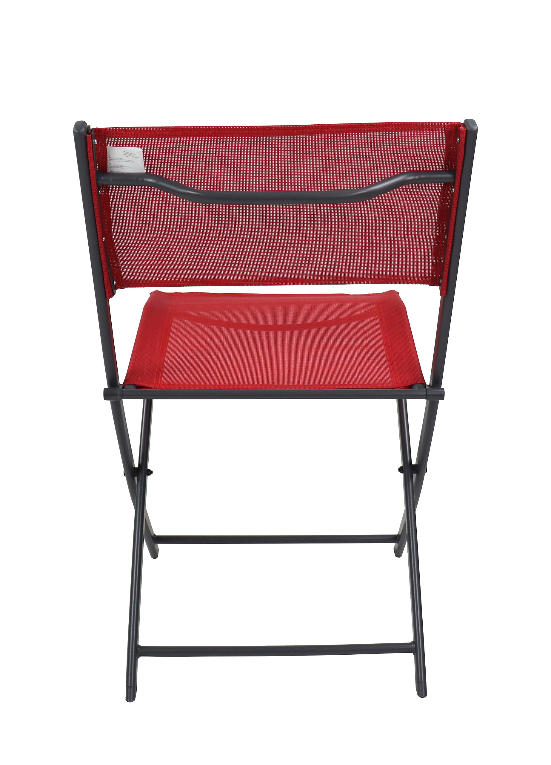 VCM Gartenstuhl 2er Set Sumila rot Metall B/H/L: ca. 45x79x46 cm