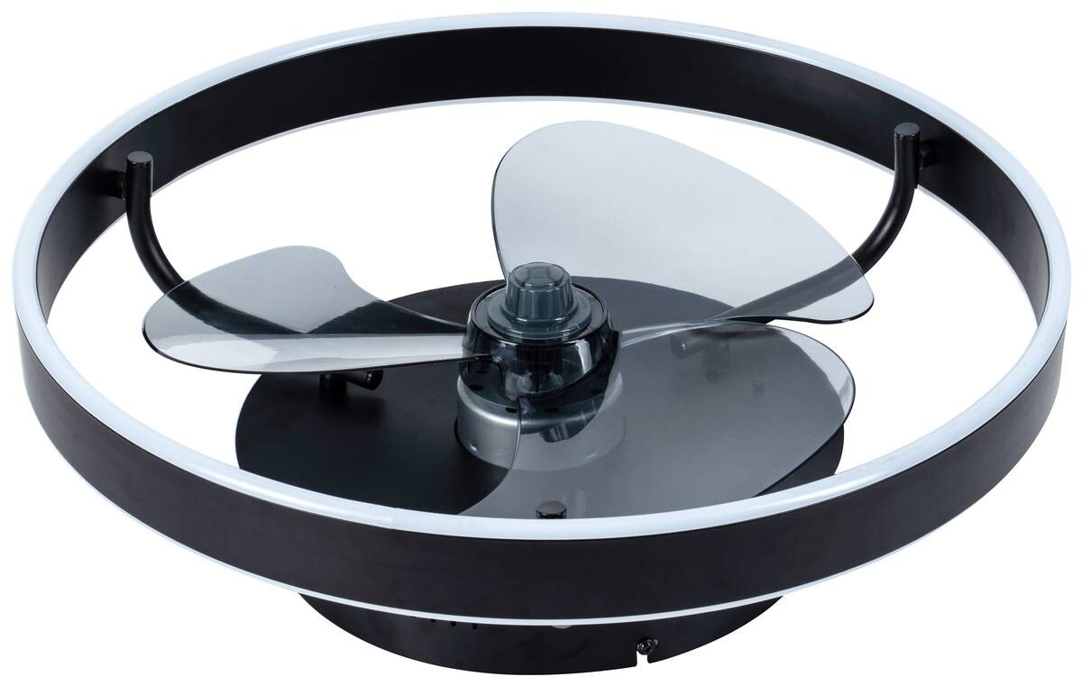 POCOline LED-Deckenventilator Hilko schwarz B/H/L: ca. 50x16x50 cm max. 40 W