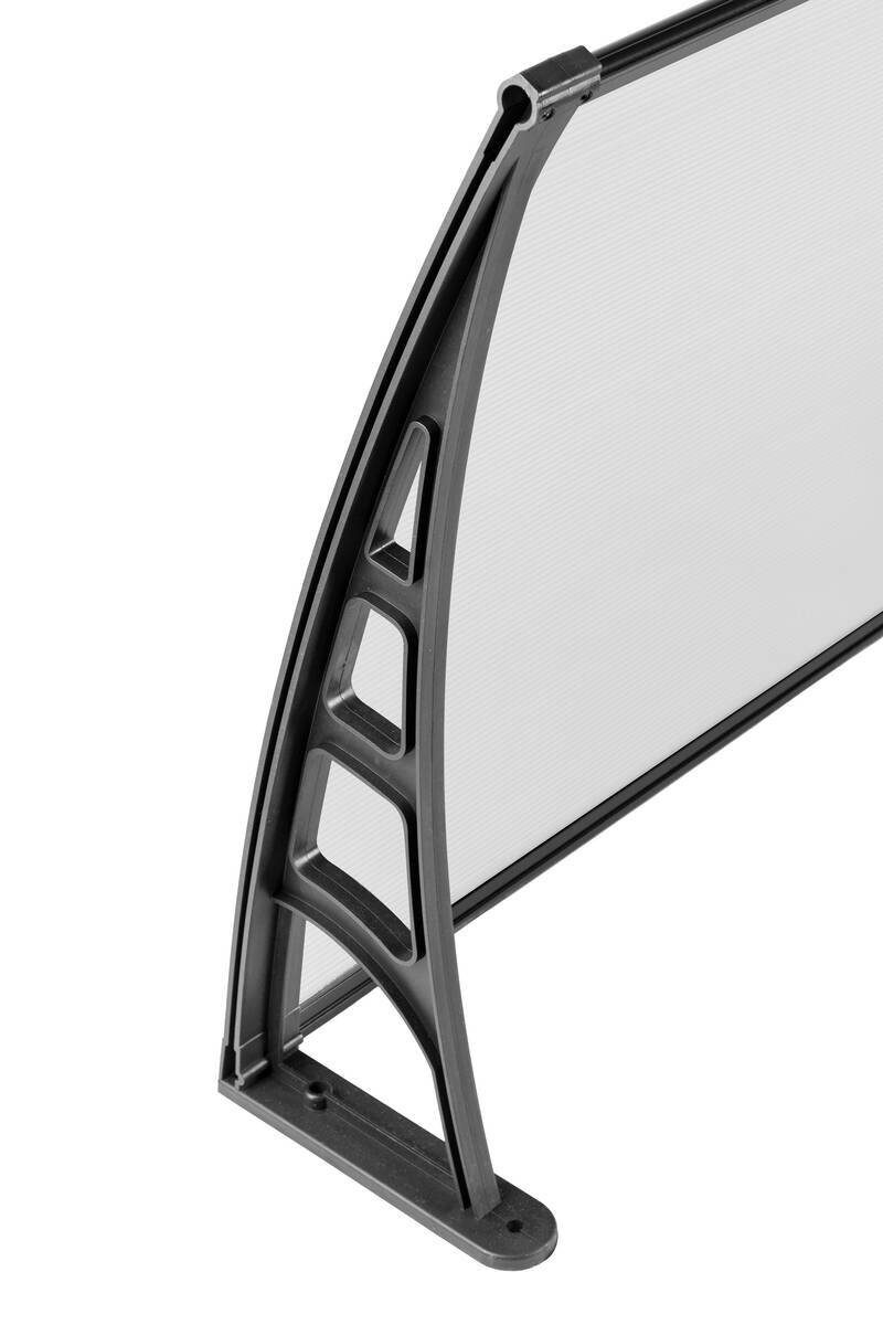 Brosplast Vordach transparent B/H/L: ca. 120x23x70 cm