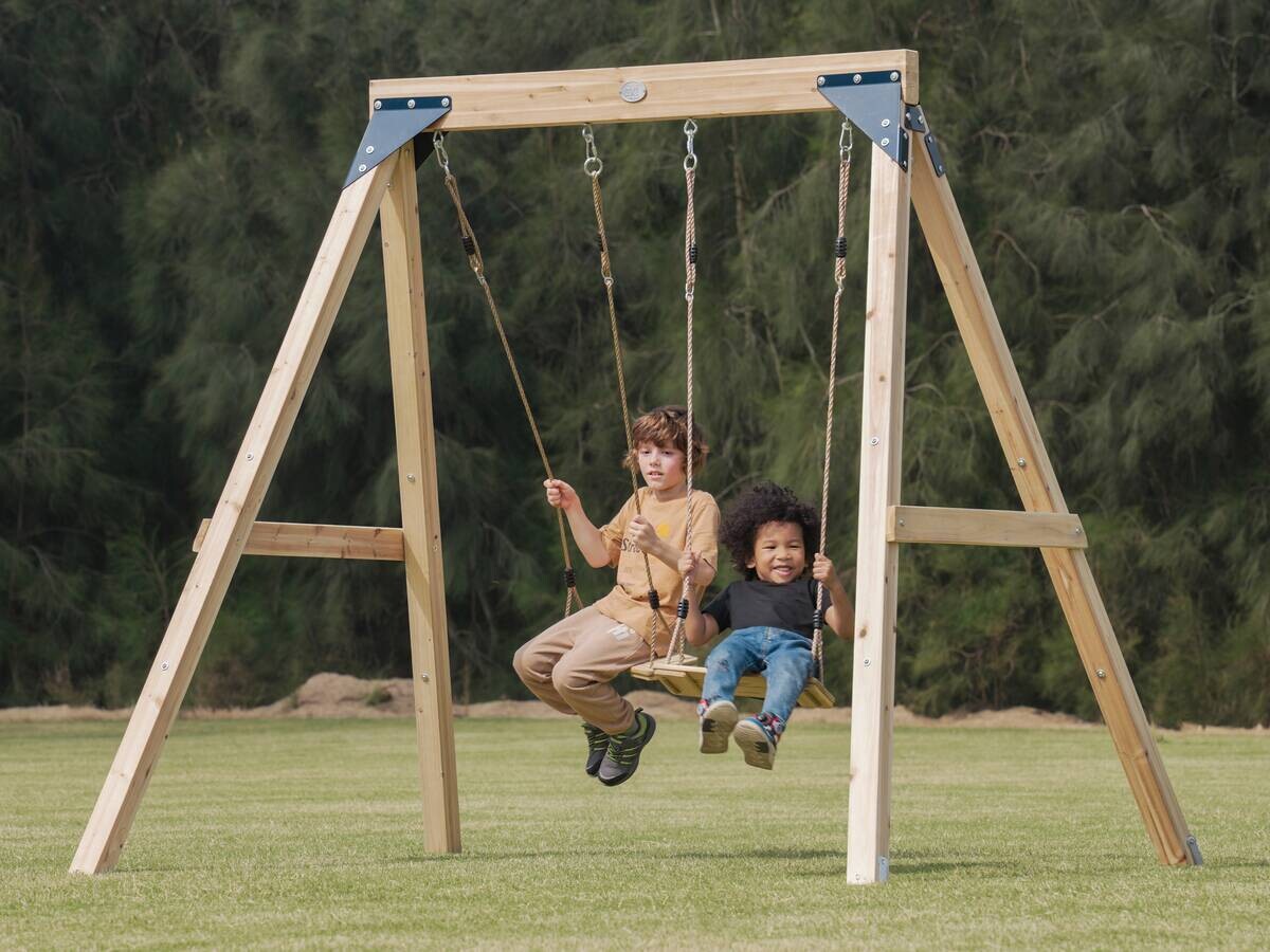 AXI Doppelschaukel Yuna braun B/H/L: ca. 224x208x186 cm