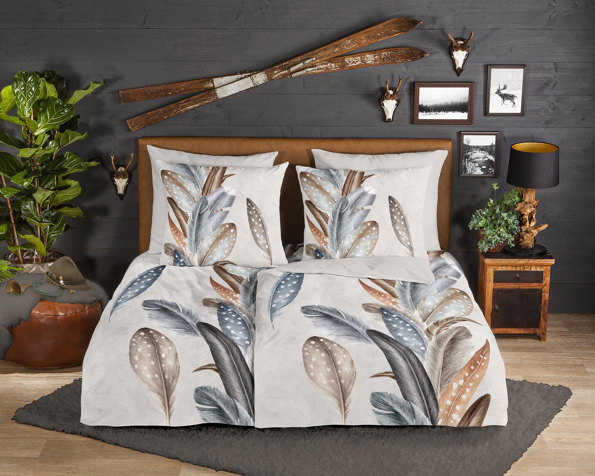 Bettwäsche Eina sand Baumwolle B/L: ca. 155x220 cm