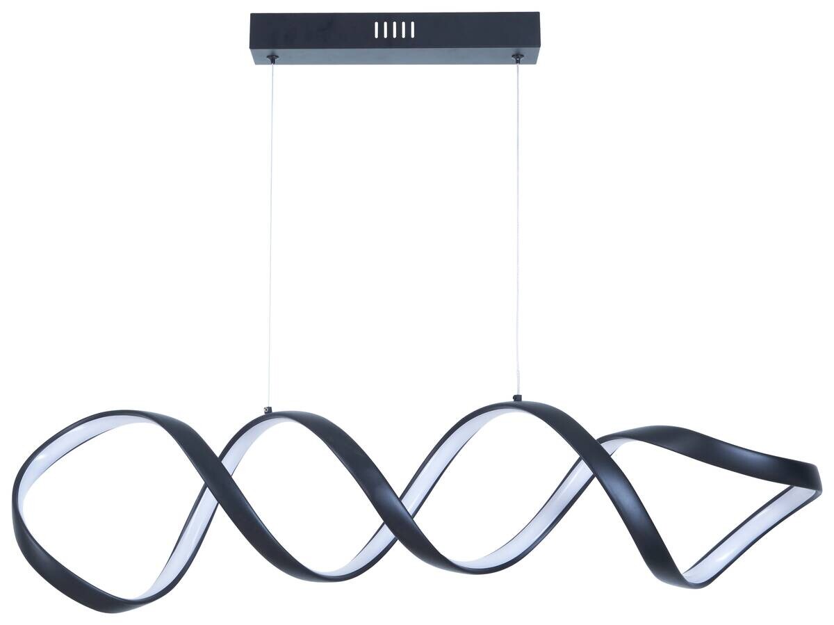 POCOline LED-Pendelleuchte Malte mattschwarz Metall B/H/L: ca. 18x120x107 cm