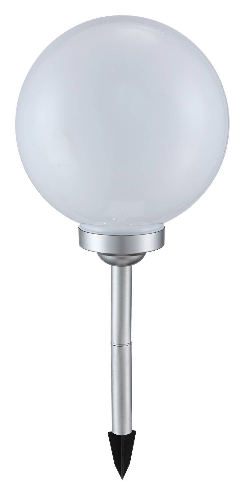 LED-Solarleuchte silber Kunststoff H/D: ca. 68x25 cm