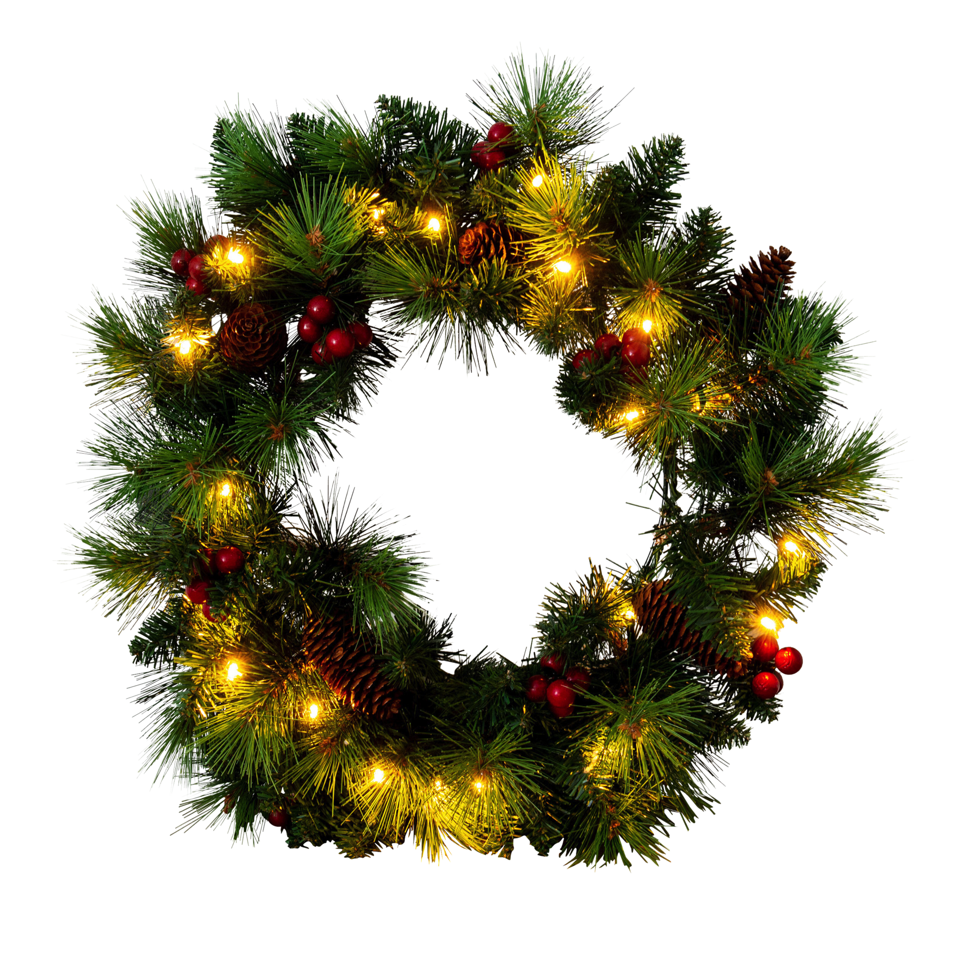 Näve Leuchten LED-Dekoartikel Noel grün Metall B/H/T: ca. 35x8x35 cm