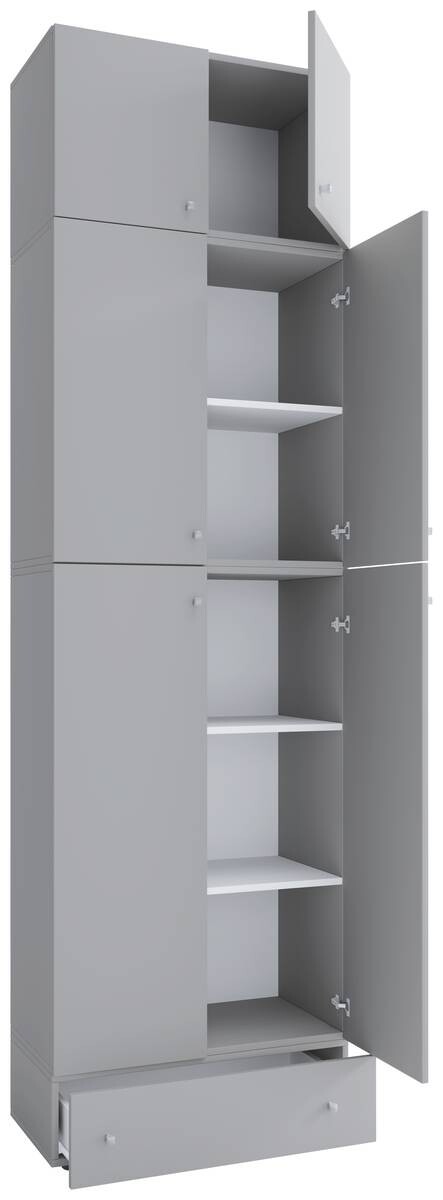 Kleiderschrank Lona grau B/H/T: ca. 70x240x39 cm