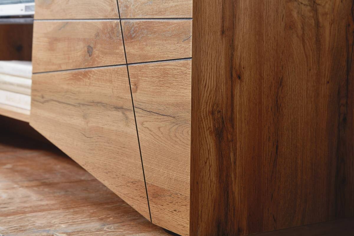 Lowboard Eiche Nachbildung glasklar B/H/T: ca. 160x50x40 cm