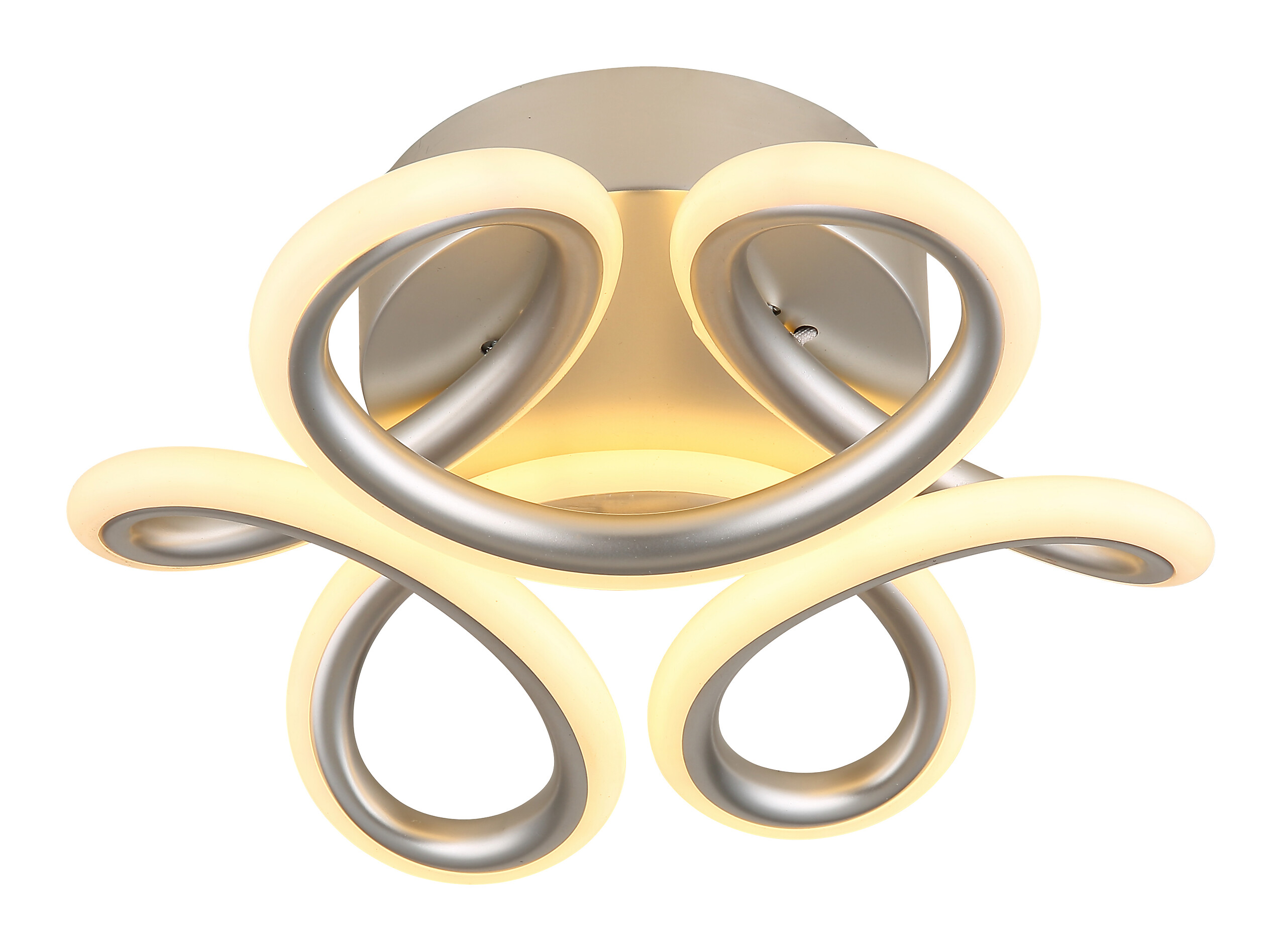 GLOBO Deckenleuchte silber Aluminium Metall H/D: ca. 10x26 cm 1 Brennstellen