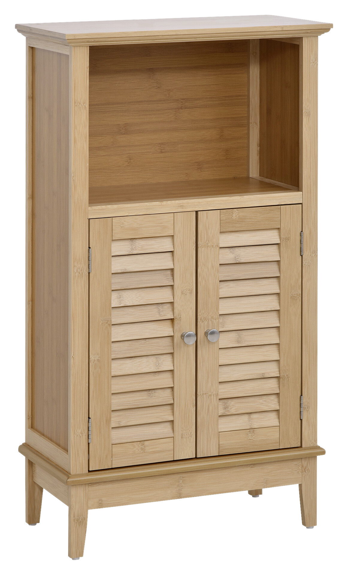 Badezimmerschrank natur Bambus B/H/L: ca. 26x92x50 cm