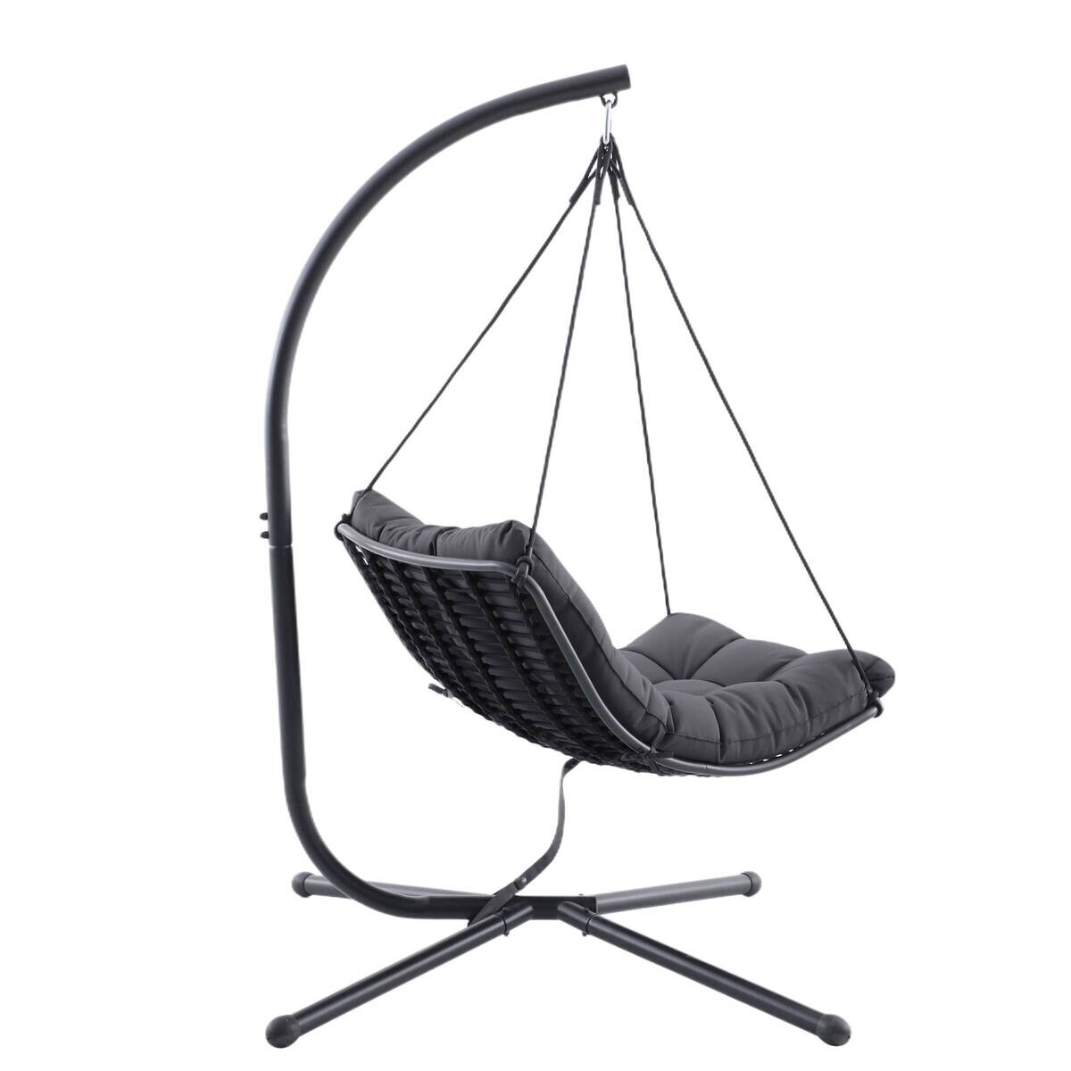 POCOline Hängesessel dunkelgrau Stahl