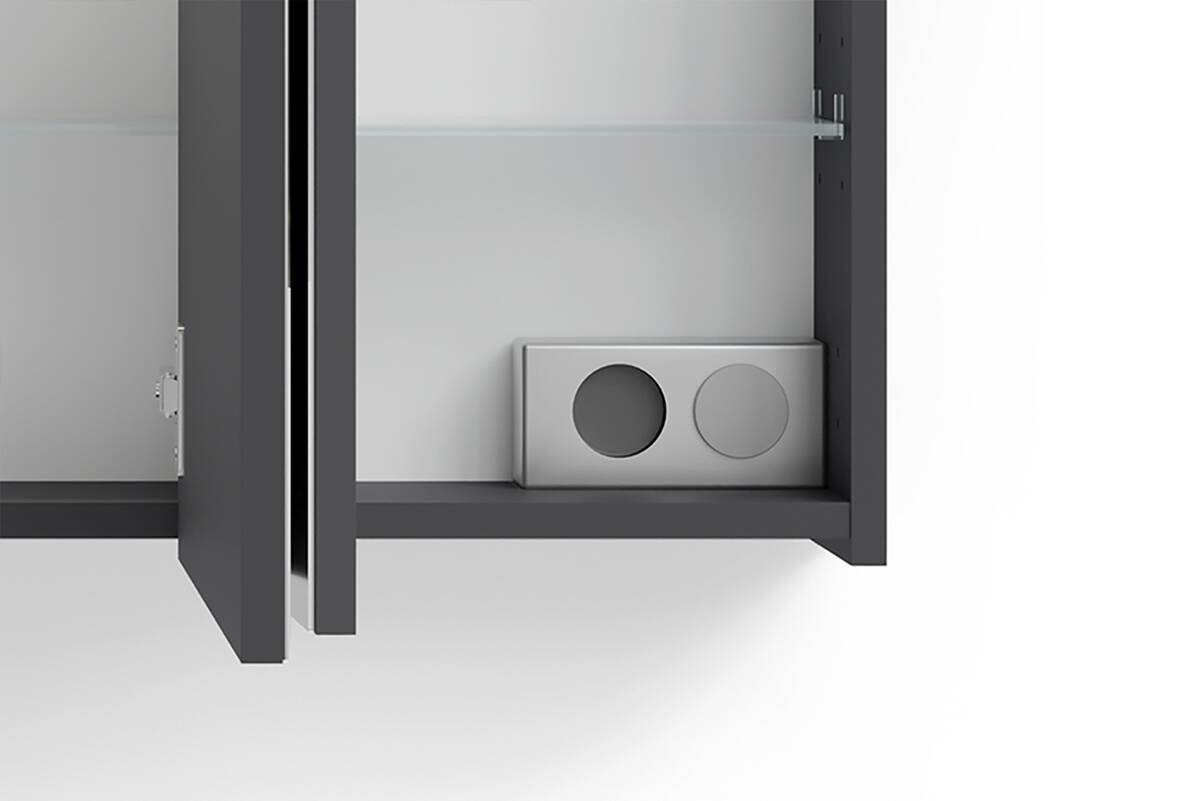 Spiegelschrank SPREE anthrazit B/H/T: ca. 100x60x15 cm