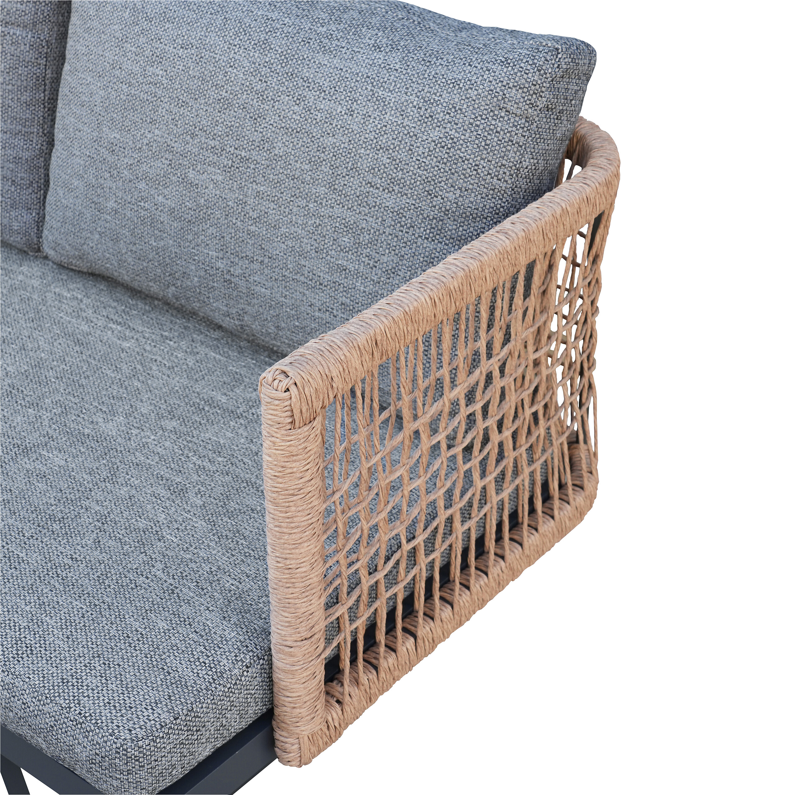 POCOline Gartensitzgruppe Cancun grau Alu