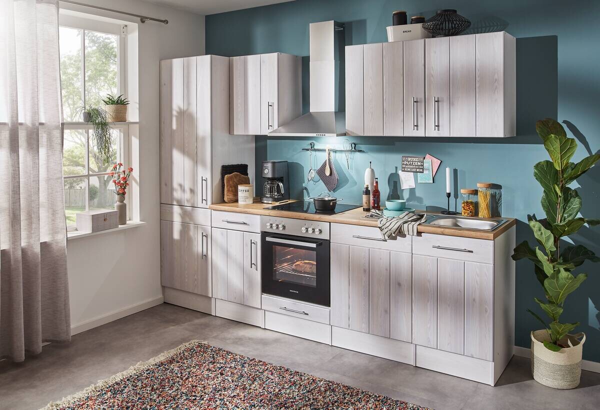 Respekta Küchenblock Premium weiß matt B/H/T: ca. 280x211x60 cm