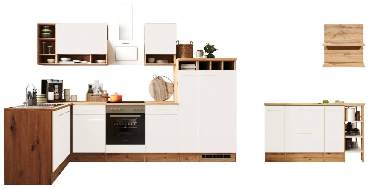 Respekta Winkelküche Hilde weiß matt B/H/T: ca. 310x205x172 cm