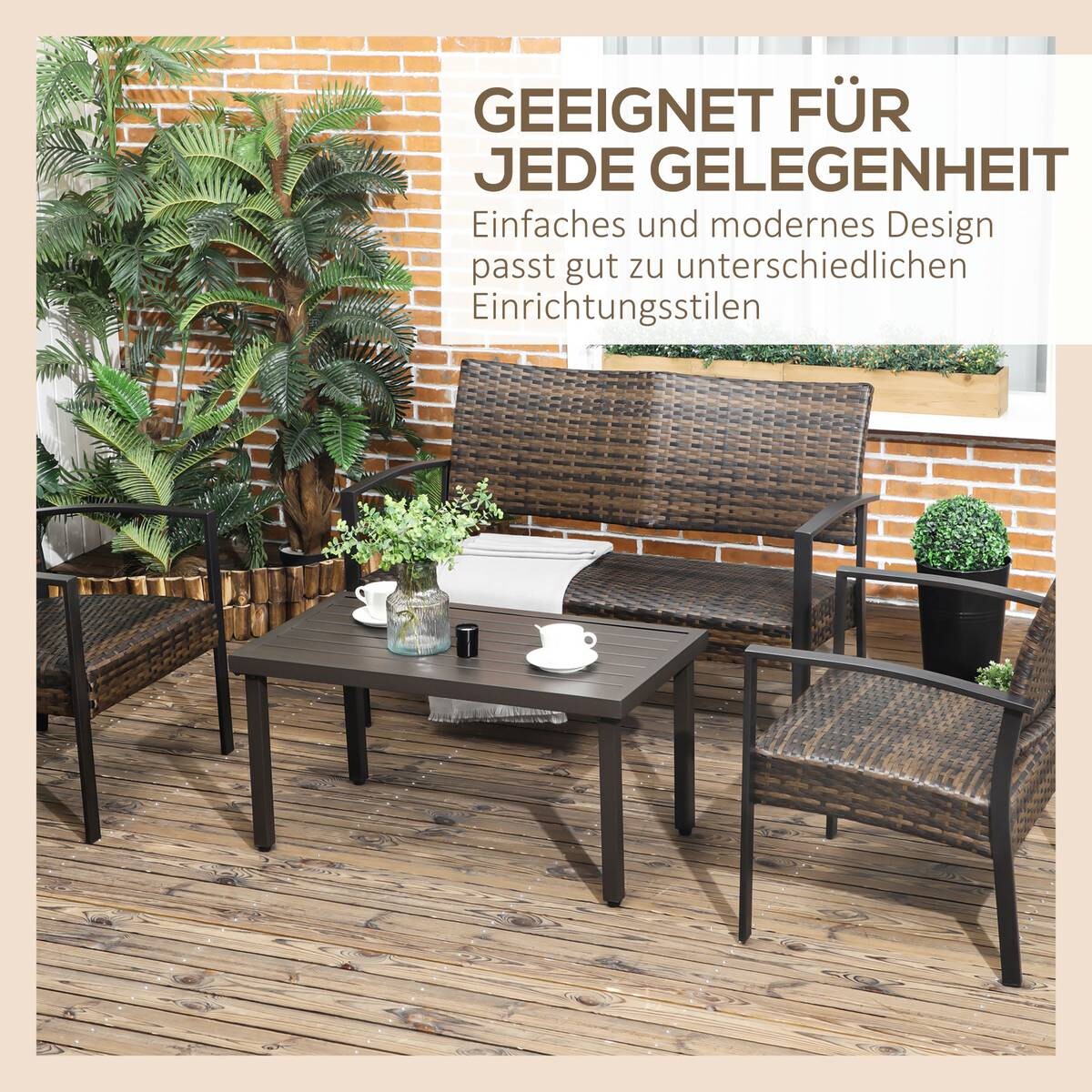 Outsunny Beistelltisch