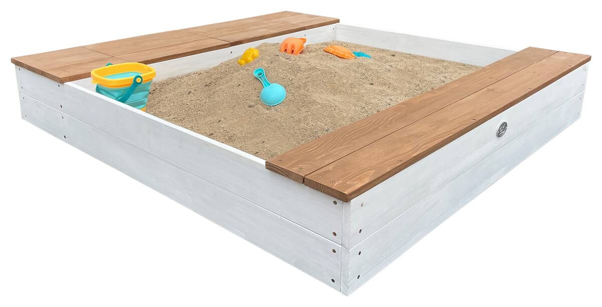 AXI Sandkasten Evy weiß B/H/T: ca. 117x18,7x119 cm